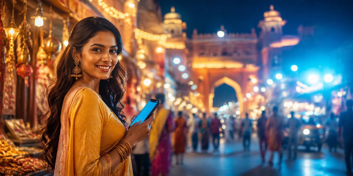 Festive night market atmosphere to represent seasonal promotions on 679303
